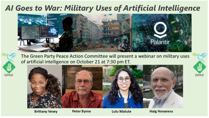 AI Goes to War: Military Uses of Artificial Intelligence – Green Party ...